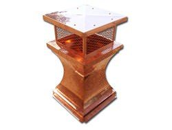 Copper chimney cap with radius detail and expanded copper - #CH003