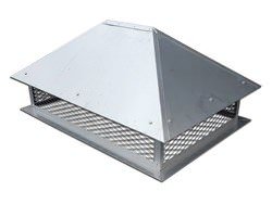 Stainless steel chimney cap with simple angled roof - #CH004