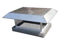 Stainless steel chimney cap with flat roof - #CH007
