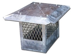 Straight chimney cap with standard flat roof - #CH011