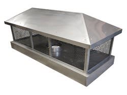 Stainless steel custom 2 stage protection chimney cap - #CH021