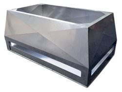 Chimney shroud with vertical x-bend walls and double stage protection - #CH029