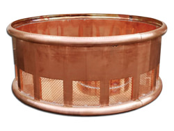 Round copper chimney shroud and chase cover - #CH031