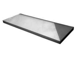 Non venting cap with angled tabbed roof for inactive chimney or bluestone chimney top - #NV004