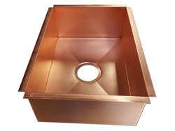 Rectangular custom made copper sink