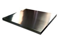 Zinc table top with brushed appliance finish