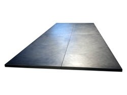 Custom made zinc counter top tiled
