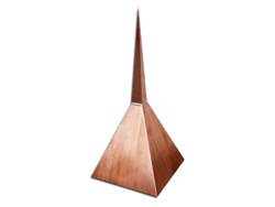 Simple 4 sided modern copper finial - #FI001