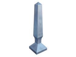 Obelisk finial with curved custom base - #FI008