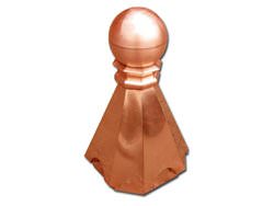 Copper finial 8 sided with custom radius details - #FI013