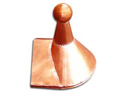 Custom finial to attach to ridge cap with ball in copper - #FI025