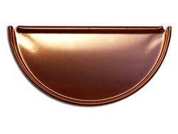 Half-round copper end cap