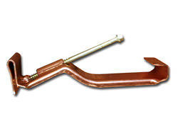 K-style gutter hanger with screw and hem