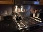 Quilted back splash in stainless steel with shelf - view 4