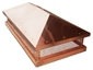 CH002 Copper chimney cap with custom roof design - view 1