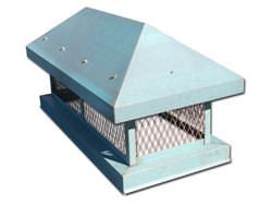 Pre-patina copper custom made chimney cap - #CH002