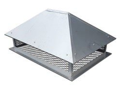 tainless steel chimney cap with simple angled roof - #CH004