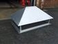 Stainless steel chimney cap with simple angled roof - view 2
