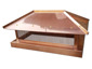 CH006 - Copper chimney cap with standing seam hip hoof
