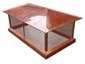 CH006 - Large copper chimney cap with standing seam hip roof - view 1