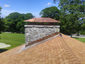 CH006 - Copper chimney cap top mounted installation photo - view 2