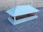 CH006 - Pre patina copper chimney cap with standing seam hip hoof - view 1