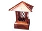 CH006 - Small copper chimney cap with standing seam hip roof