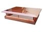 CH007 Chimney cap with flat soldered roof in copper - view 1