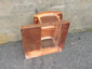 Copper fireplace cap with radius roof and modified base - view 3