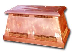 Copper chimney cap custom made with 48oz - #CH010