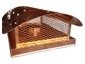 Custom 2 stage protection copper chimney cap with round roof and solid base - view 2