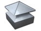 CH015 - Angled stainless steel chimney cap with hip roof - view 2