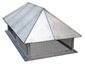 Hip roof freedom gray chimney cap with flat base - view 1