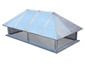 Hip roof freedom gray chimney cap with flat base - view 2