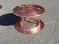 CH020 - Copper round chimney cap with round base - view 3