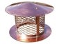 CH020 - Copper round chimney cap with round base - view 1