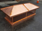 Copper chimney cap for multi flue with custom stainding seam roof - view 2