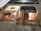 CH027 custom copper chimney shroud with standing seam panels and chimney chase cover - view 1