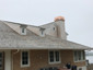 CH027 custom copper chimney shroud with standing seam panels - installation view 3