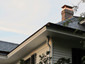 CH028 Custom 2 stage protection copper chimney cap with standard angled roof - installation photo - view 2