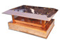 CH028 Custom 2 stage protection copper chimney cap with standard angled roof - view 1