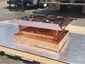 CH028 Custom 2 stage protection copper chimney cap with standard angled roof - view 3