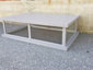 CH030 - Custom slate gray aluminum chimney cap with flat box style roof - view 2