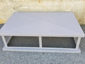 CH030 - Custom slate gray aluminum chimney cap with flat box style roof - view 6