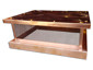 CH030 - Simple copper chimney cap with box style roof - view 1