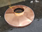 CH031 round copper chimney shroud and chase cover - view 3