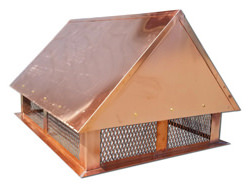 CH033 - Copper chimney cap with gable roof