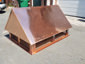 CH033 - Copper chimney cap with gable roof - view 3