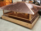 CH034 Hip roof angled 2 stage base protection copper chimney cap - view 2