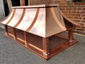CH035 - Copper chimney cap with concave standing seam curved roof panels - view 9